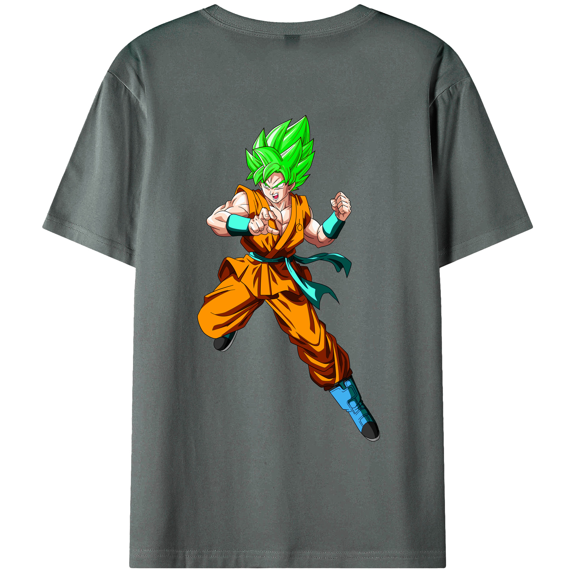 （画像用） ドラゴンボール 孫 悟飯（そんごはん）DRAGON BALL Son Gohan 綿100％ メンズ半袖Tシャツ（バックプリント） 通気性
